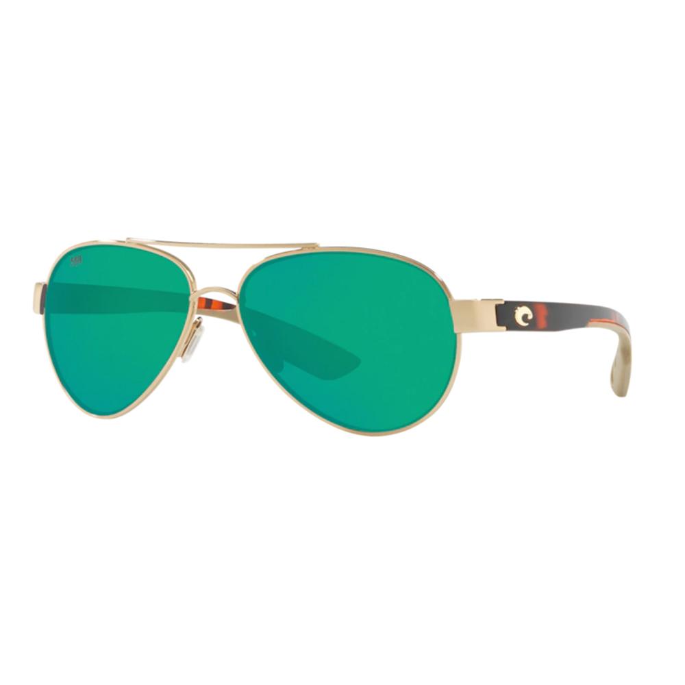 Costa Loreto Sunglasses Polarized in Rose Gold with Green Mirror 580P